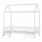 Lit cabane  avec échelle 90 x 200 - Blanc
