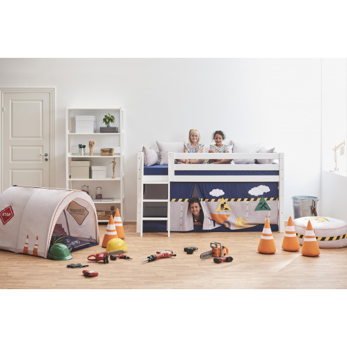 Lit mezzanine  90x200cm, blanc