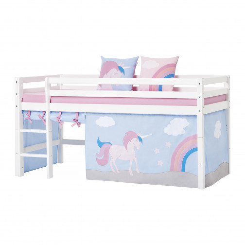 Lit mezzanine  90x200cm, blanc