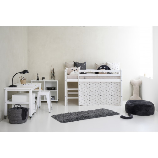 Lit mezzanine  70x160cm, blanc