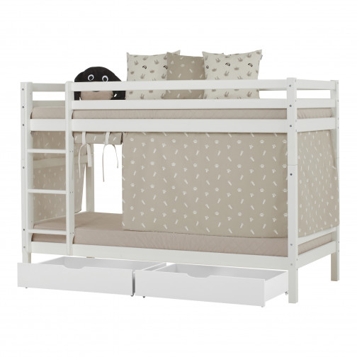 Lit superposé 90x200cm, blanc