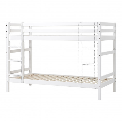 Lit superposé 90x200cm, blanc