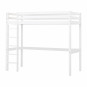 Lit mezzanine haut 90x200 cm, blanc