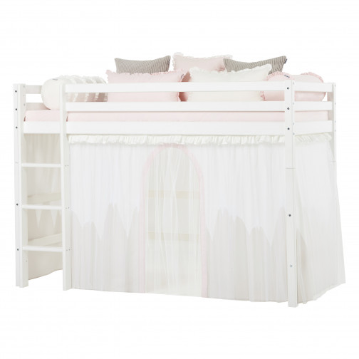 Lit mezzanine 90x200 cm, blanc