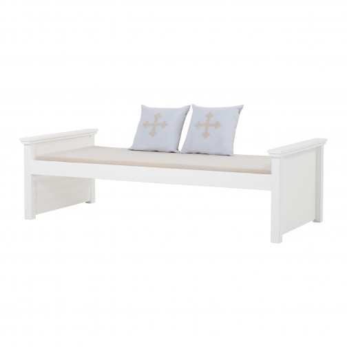 Lit simple 90x200cm, blanc