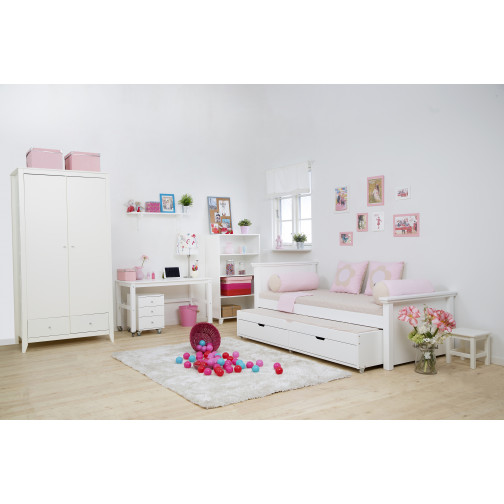 Maja Deluxe Junior Lit, 1 Haute et 1 Low Bas Lit, 90x200cm, Blanc
