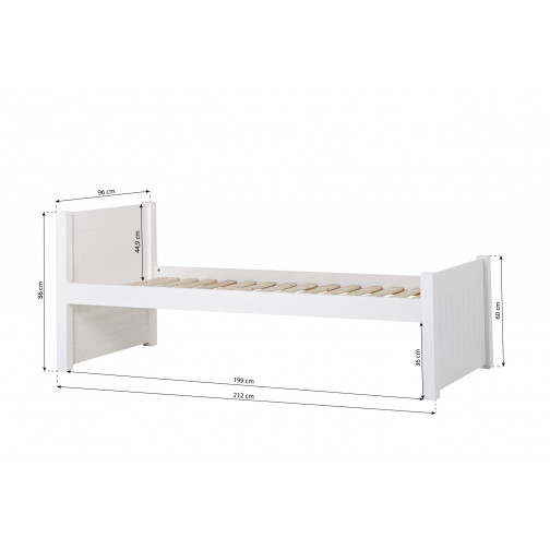 NOAH Deluxe Junior Lit Junior, 1 Moyen et 1 High Sleeper Fin, 90x200cm, Blanc