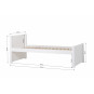 NOAH Deluxe Junior Lit Junior, 1 Moyen et 1 High Sleeper Fin, 90x200cm, Blanc