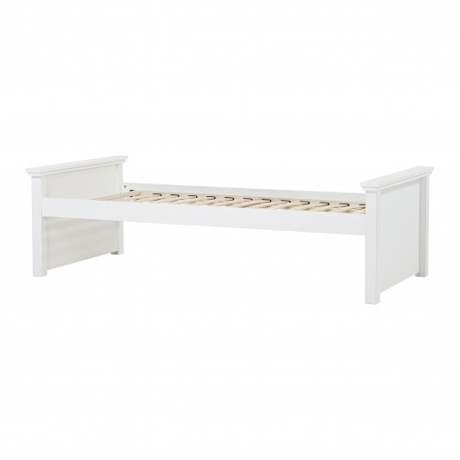 Maja Deluxe Junior Lit, 2 bouts de lit moyenne, 90x200cm, cadre de lattes flexible, blanc