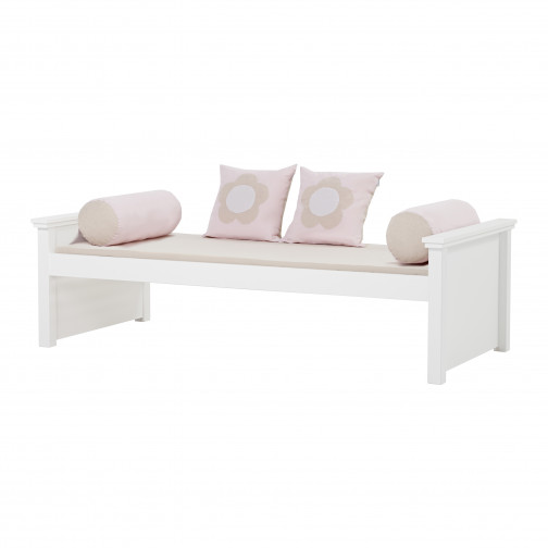 Maja Deluxe Junior Lit, 2 bouts de lit moyenne, 90x200cm, cadre de lattes flexible, blanc