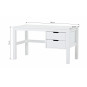 Bureau avec tiroir, Blanc