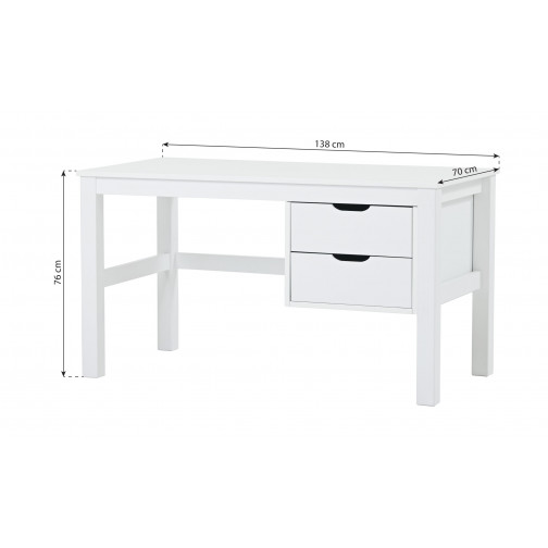 Bureau avec tiroir, Blanc