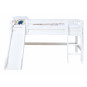 lit mezzanine haut avec toboggan 120 x 200, D42Blanc