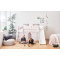 Lit mezzanine toboggan 70x160cm, blanc