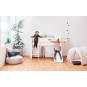 Lit mezzanine 70x160cm avec toboggan, blanc