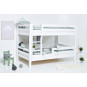 Lit superposé avec barrière 120 x 200 - Blanc