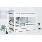 Lit superposé avec barrière 120 x 200 - Blanc