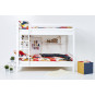 Lit superposé Premium avec échelle 120 x 200 - Blanc