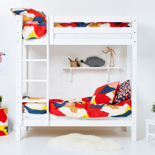 Lit superposé Premium  70 x 160 avec échelle - Blanc