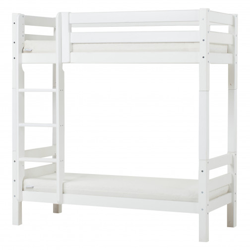 Lit superposé Premium  70 x 160 avec échelle - Blanc