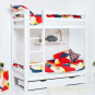 Lit superposé Premium  70 x 160 avec échelle - Blanc