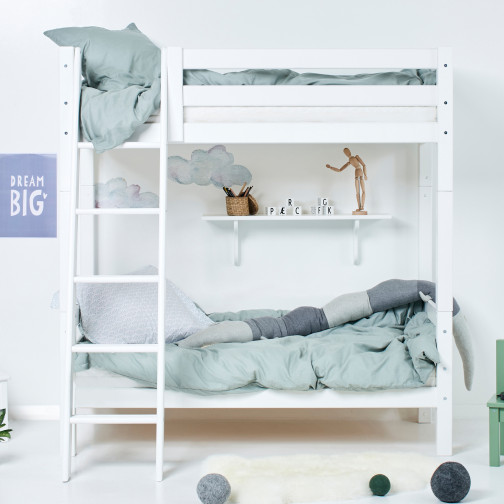 Logement superposé haut de gamme avec échelle inclinée 70 x 160 - Blanc