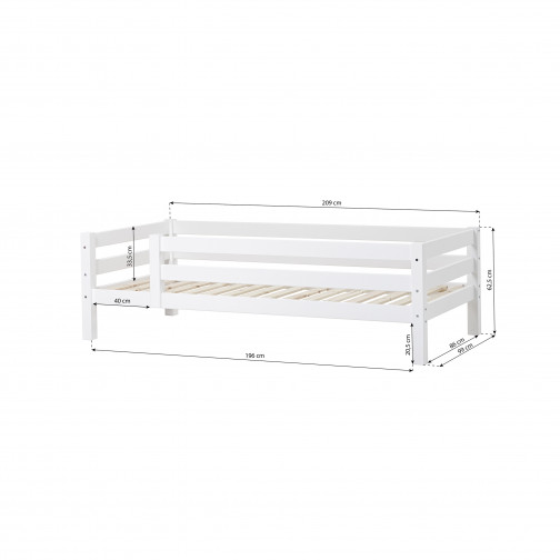 Lit Junior Premium avec  3/4 90x200 cm, blanc
