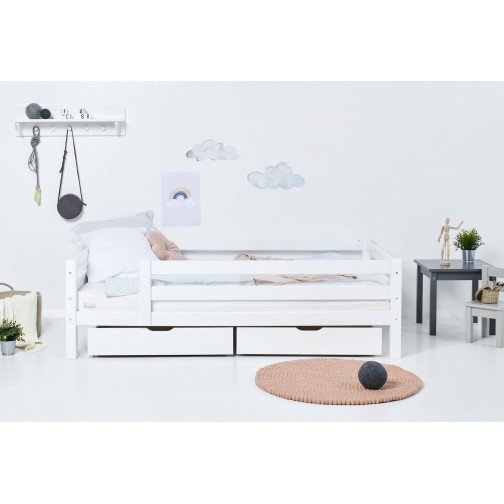 Lit Junior Premium avec  3/4 120 x 200 - Blanc