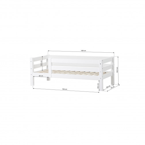 Lit Junior Premium avec  3/4 70x160 cm, blanc