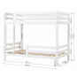 Lit superposé premium 120 x 200 - Blanc