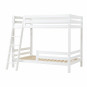 Premium High Lit superposé avec échelle inclinée et  1/2 120 x 200 - Blanc