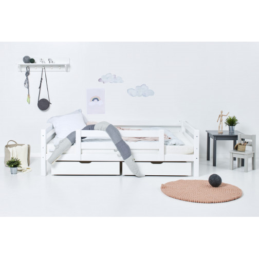 Lit junior avec  1/2 - Blanc