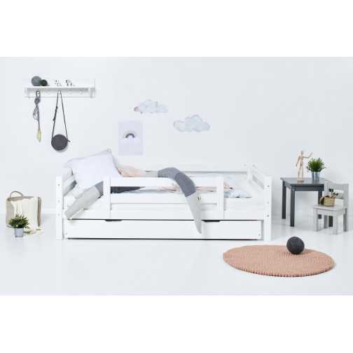 Lit junior avec  1/2 - Blanc