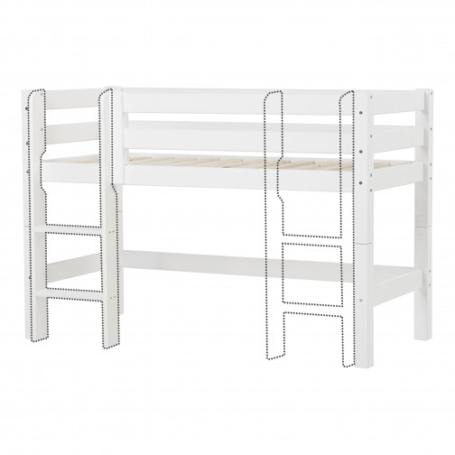 Premium Lit mezzanine  70x160cm, blanc