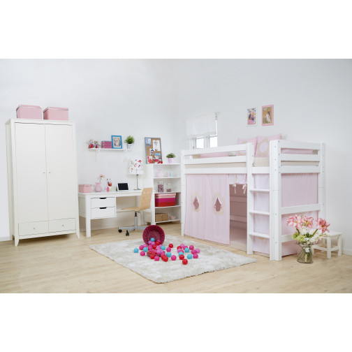 Lit haut haut haut de gamme 90x200 cm, blanc