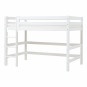 Lit haut avec échelle 120 x 200 - Blanc