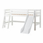 Lit mezzanine toboggan 90x200cm , blanc