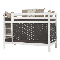 Lit superposé Premium 90x200cm, cadre de lattes flexible, blanc