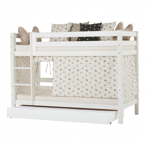 Lit superposé Premium 90x200cm, cadre de lattes flexible, blanc