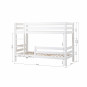 Lit superposé Premium 90x200 cm avec deux rails de sécurité, cadre de lattes flexibles, blanc