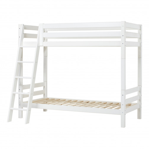Supports haut de gamme Premium avec échelle inclinable et cadre de lattes flexible 90 x 200 - blanc