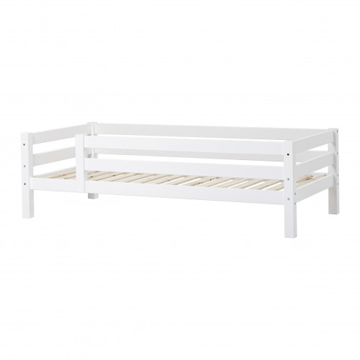 Lit Junior Premium avec  3/4 90x200 cm, cadre de lattes flexible, blanc