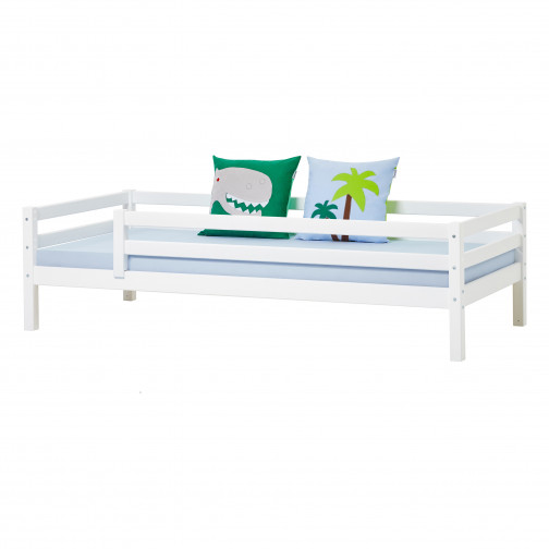Lit Junior Premium avec  3/4 90x200 cm, cadre de lattes flexible, blanc