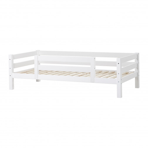 Lit Junior Premium 90x200cm avec 1/2 , cadre de lattes flexibles, blanc
