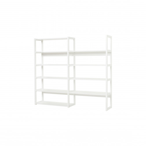 Section de l'étage W. 8 étagères, 100 cm, blanc
