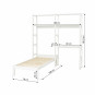 Lit mezzanine avec bureau 70x160 cm, blanc