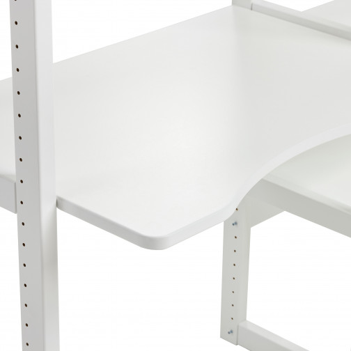 Lit mezzanine avec bureau 70x160 cm, blanc