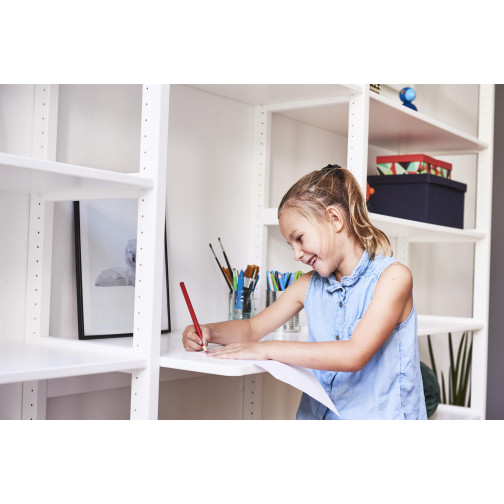 Lit mezzanine avec bureau 70x160 cm, blanc