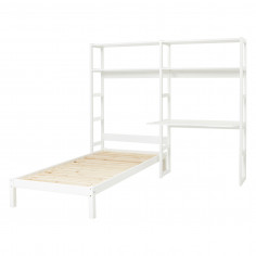 Lit mezzanine avec bureau 90x200 cm, blanc