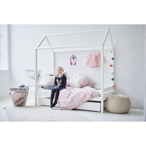 Lit cabane marie 70x160cm, Blanc